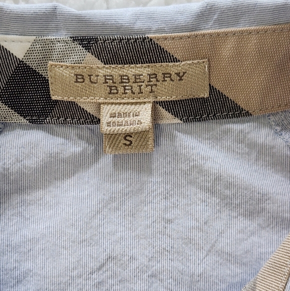 Burberry Britt Womens Long Sleeve Shirt Turn Back Burberry Chek Cuff Detail. - Picture 13 of 14